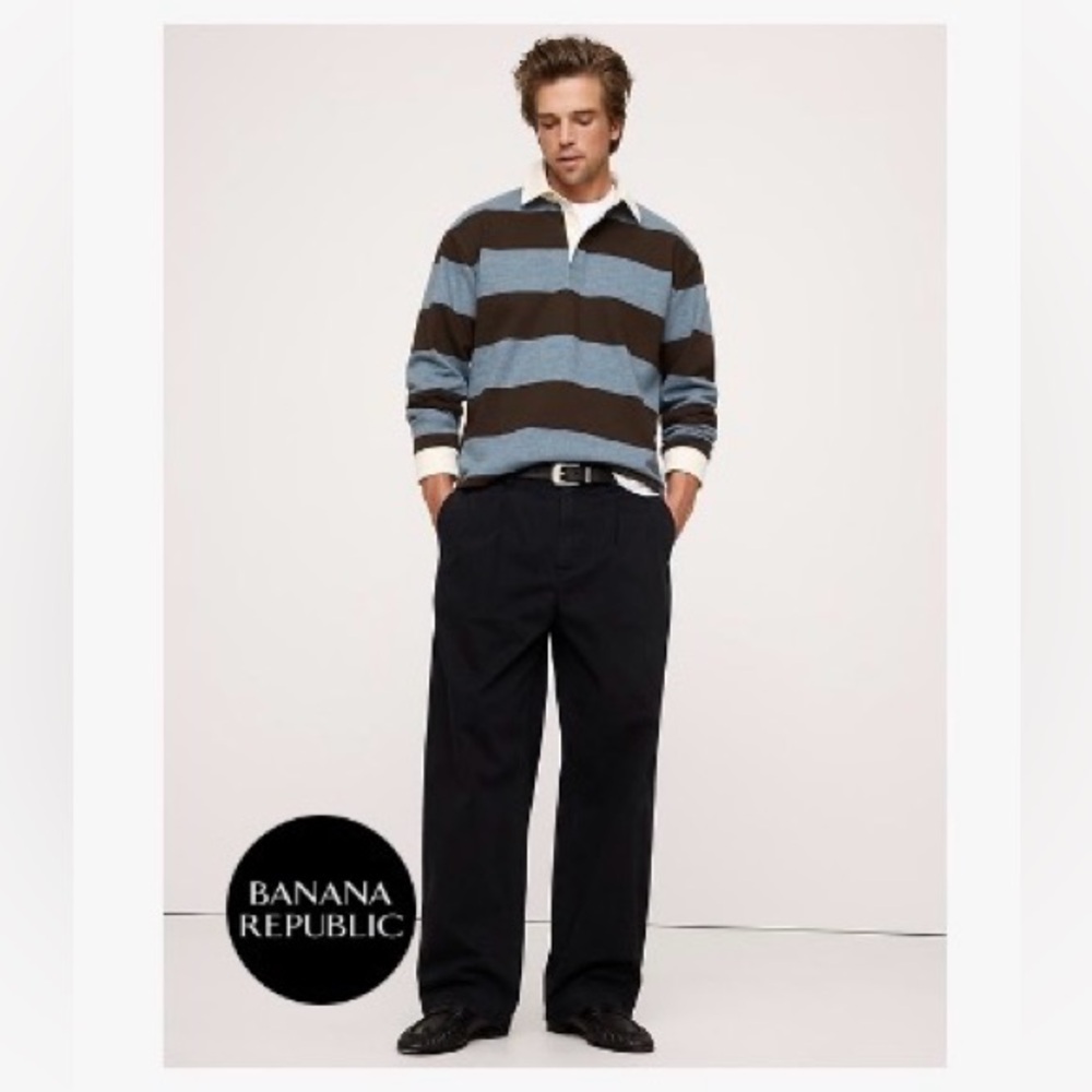 Banana Republic Men’s Striped Cotton Rugby